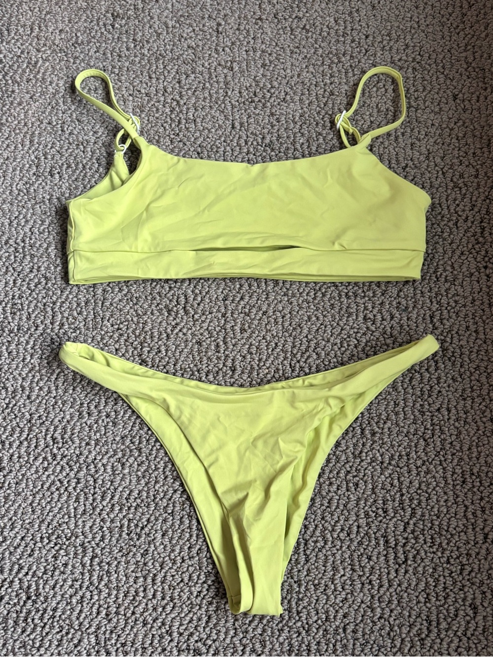 Toast swim bikini set in lime green